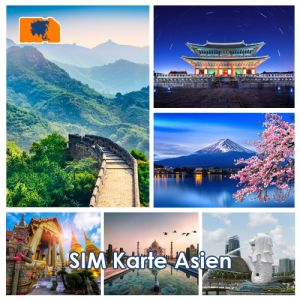 Daten-SIM-Karte Asien - 3GB