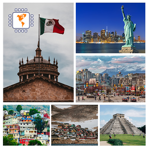 Aufladen in Nord- und Südamerika + Karibik